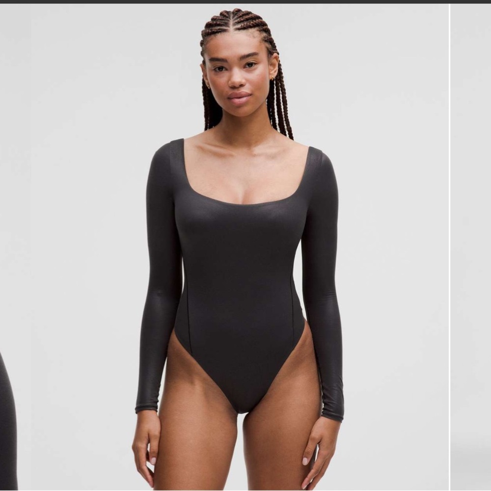 Lululemon Wundermost Nulu Square Neck Bodysuit Shine